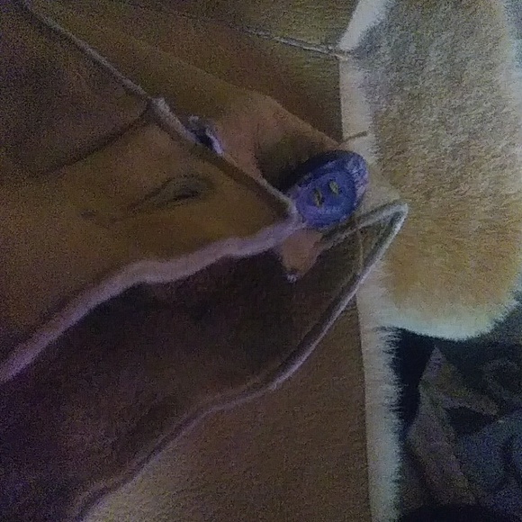 Men's Shearling/Suede soft leather car coat - Picture 8 of 8